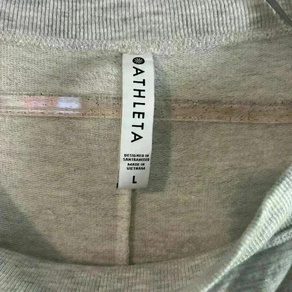 Athleta Studio Barre dress. Grey/ white. Large. Gently used. - Picture 3 of 5